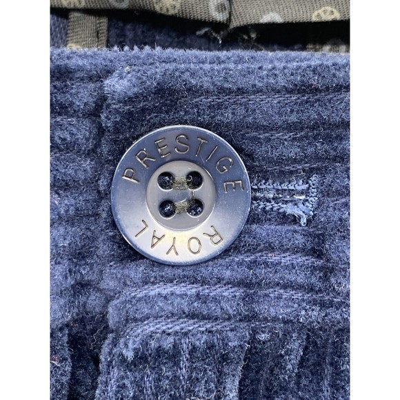 Prestige Original Corduroy Pants Mens 40 X 32 Blue Flat Front Business Casual - Picture 12 of 16